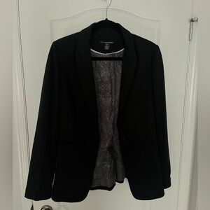 Hilary Radley Black Jacket with Patterned Interior